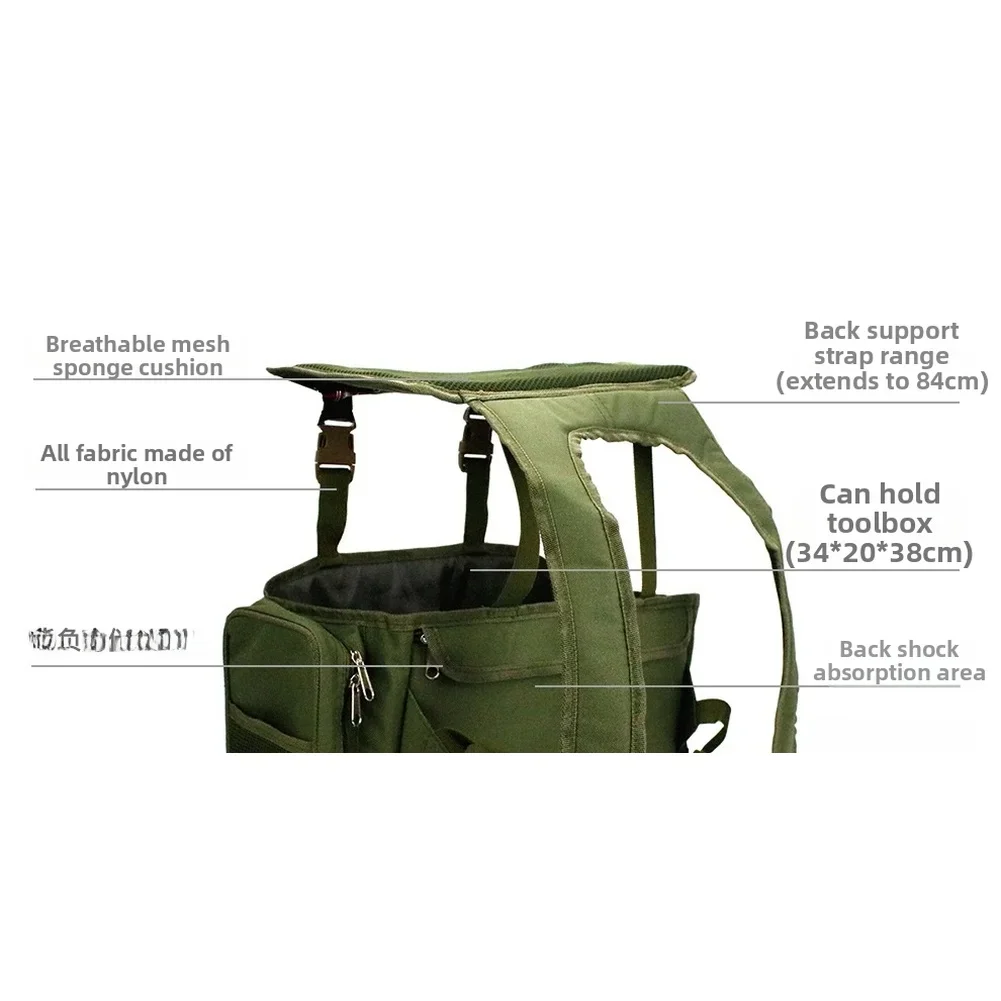 Fishing Backpack - Zaino da pesca con tessuto in